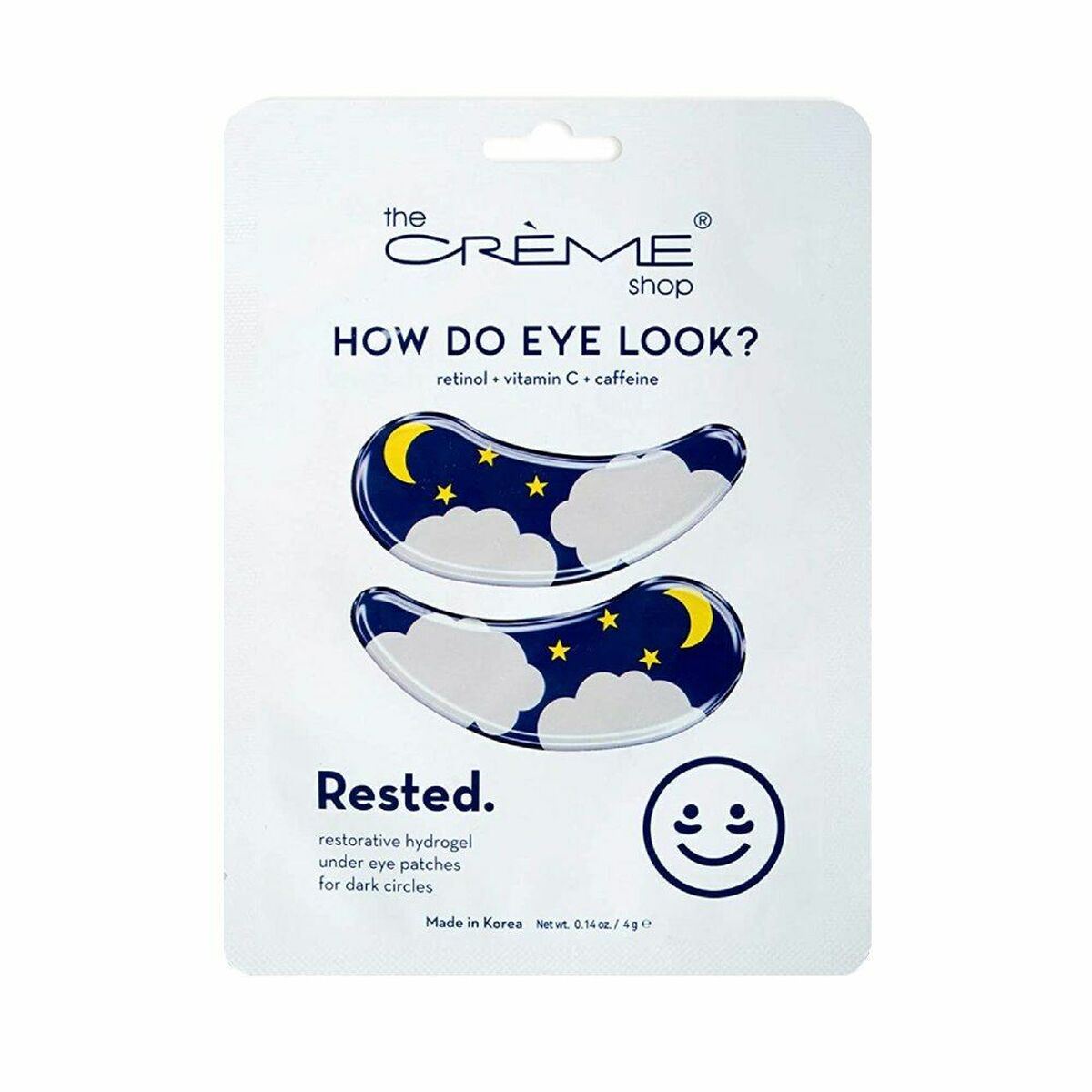 Patchar för ögonområdet The Crème Shop Rested hydrogel Återanvändningsbar 2 antal