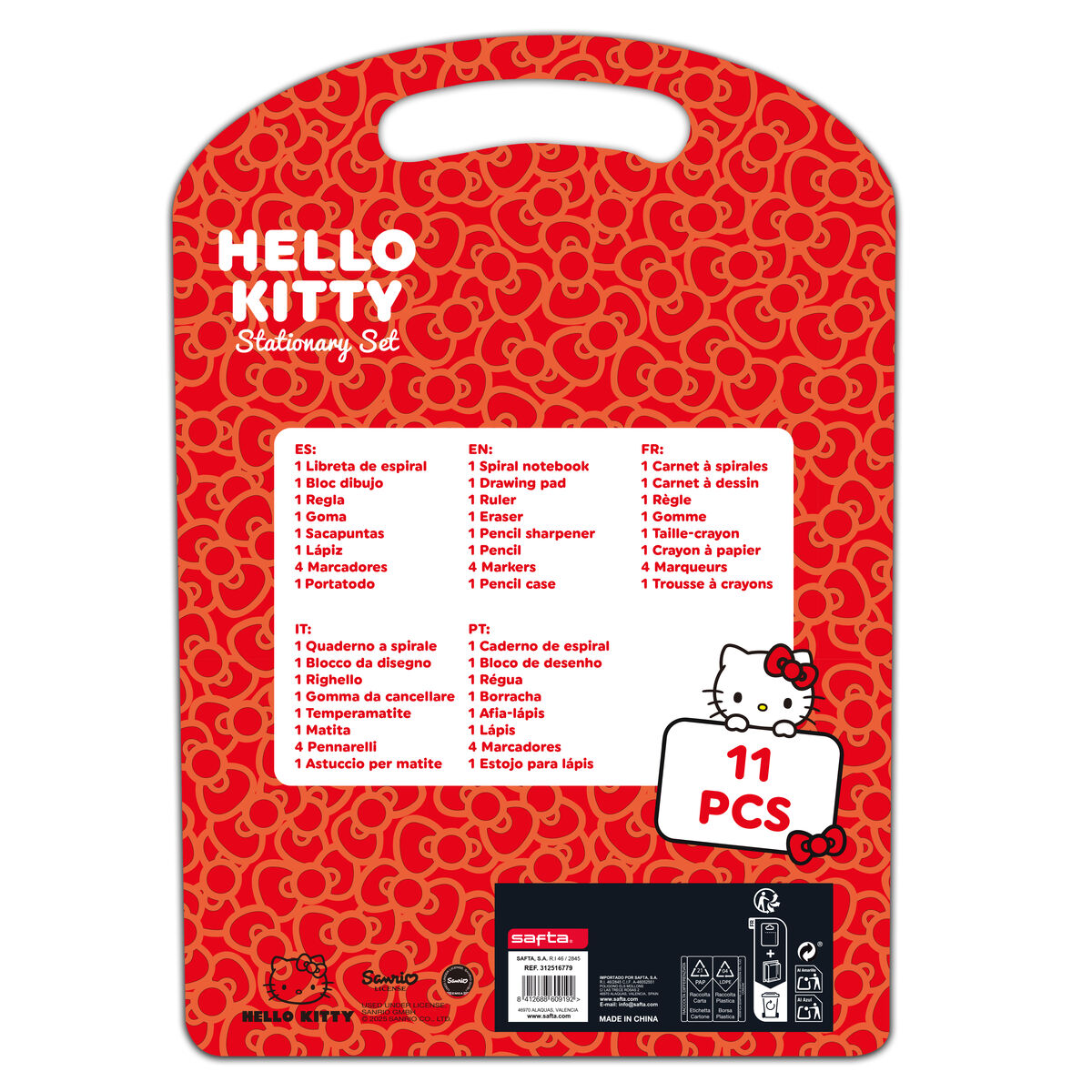 Pennset Hello Kitty Iconic Vit Röd - 2