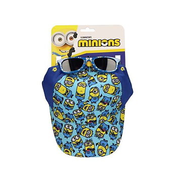 Keps och solglasögon set Minions Blå