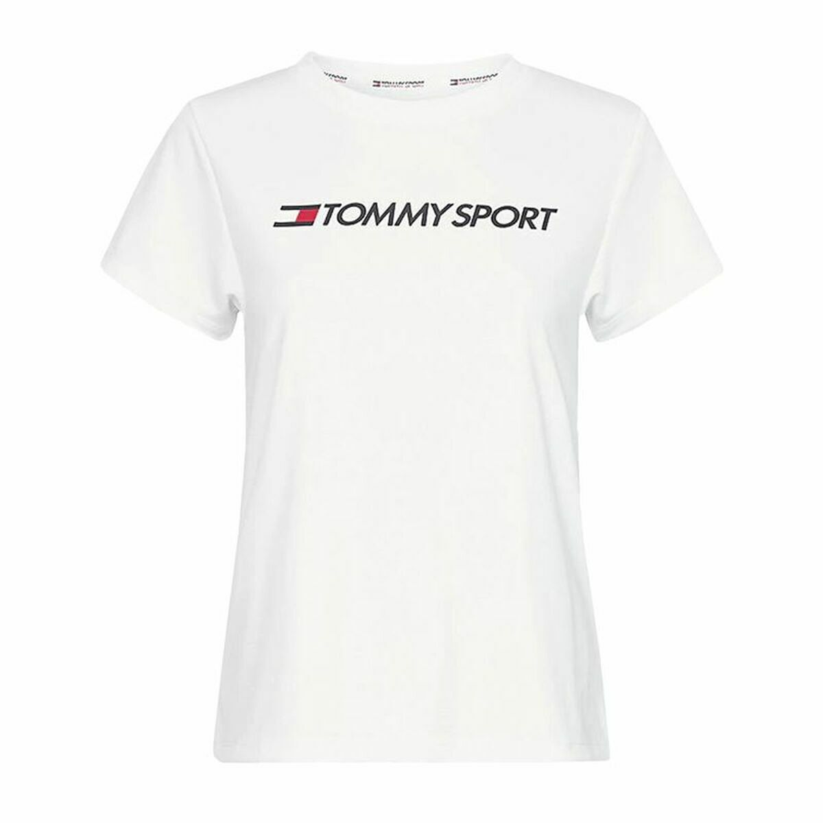 T-shirt med kortärm Herr Tommy Hilfiger Logo Chest Vit