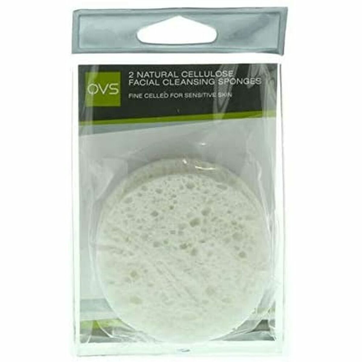 Ansiktssvamp QVS 2523516 Cellulóz Vit (2 uds) - 2
