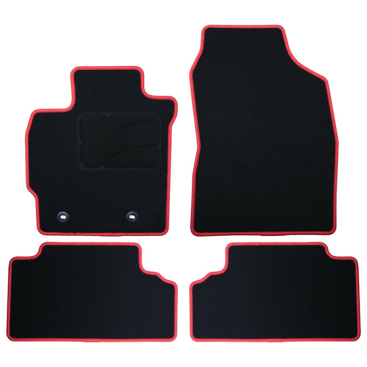 Set med bilgolvmattor OCC Motorsport OCCTY0001RD Svart Toyota Auris (2007-2013) 5 Delar