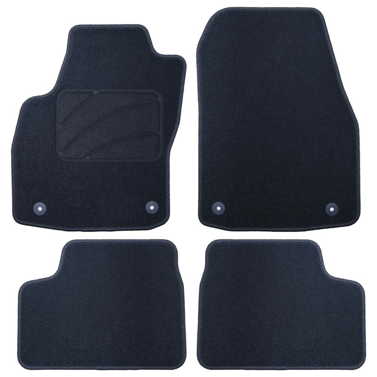 Set med bilgolvmattor OCC Motorsport OCCOP0008 Svart Opel Astra H Twintop Cabrio 4 Delar