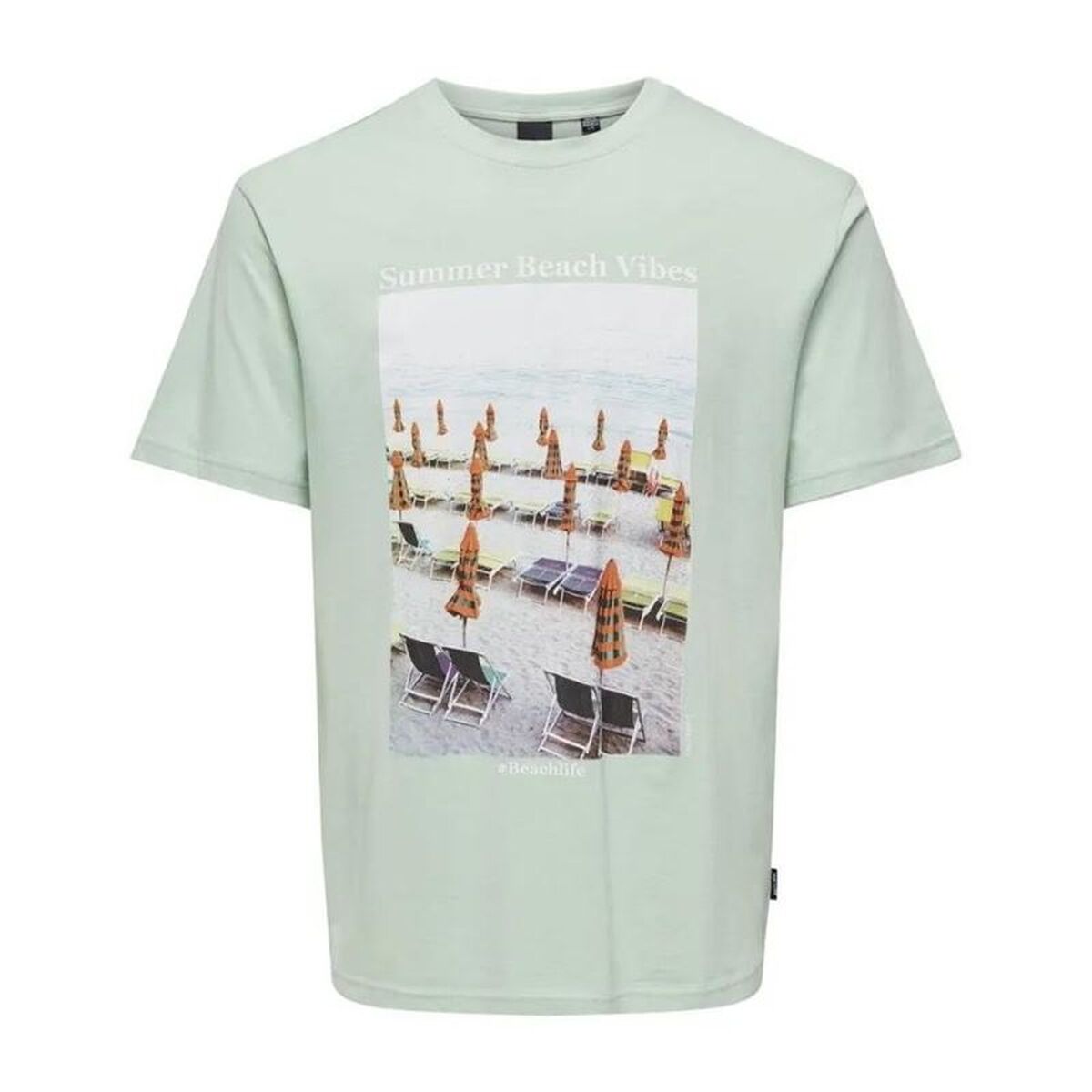 T-shirt med kortärm Herr Only & Sons Onskolton Reg Beach Surf Svart
