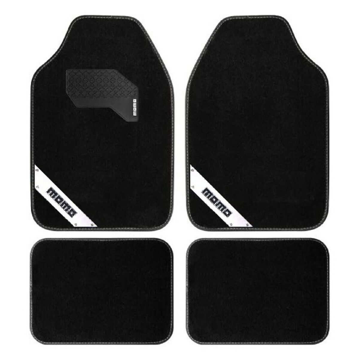 Bilgolvmatta MOMO MOMLCM012BW Vit Svart Universal