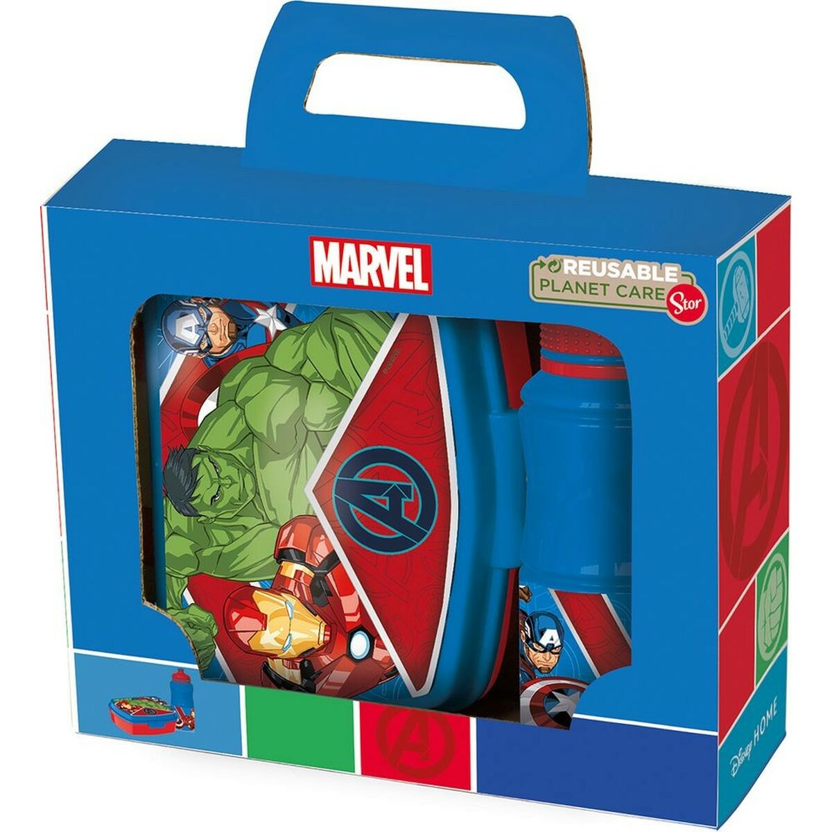 Skål med vattenflaska The Avengers CZ11275 380 ml 17 cm Plast - 2
