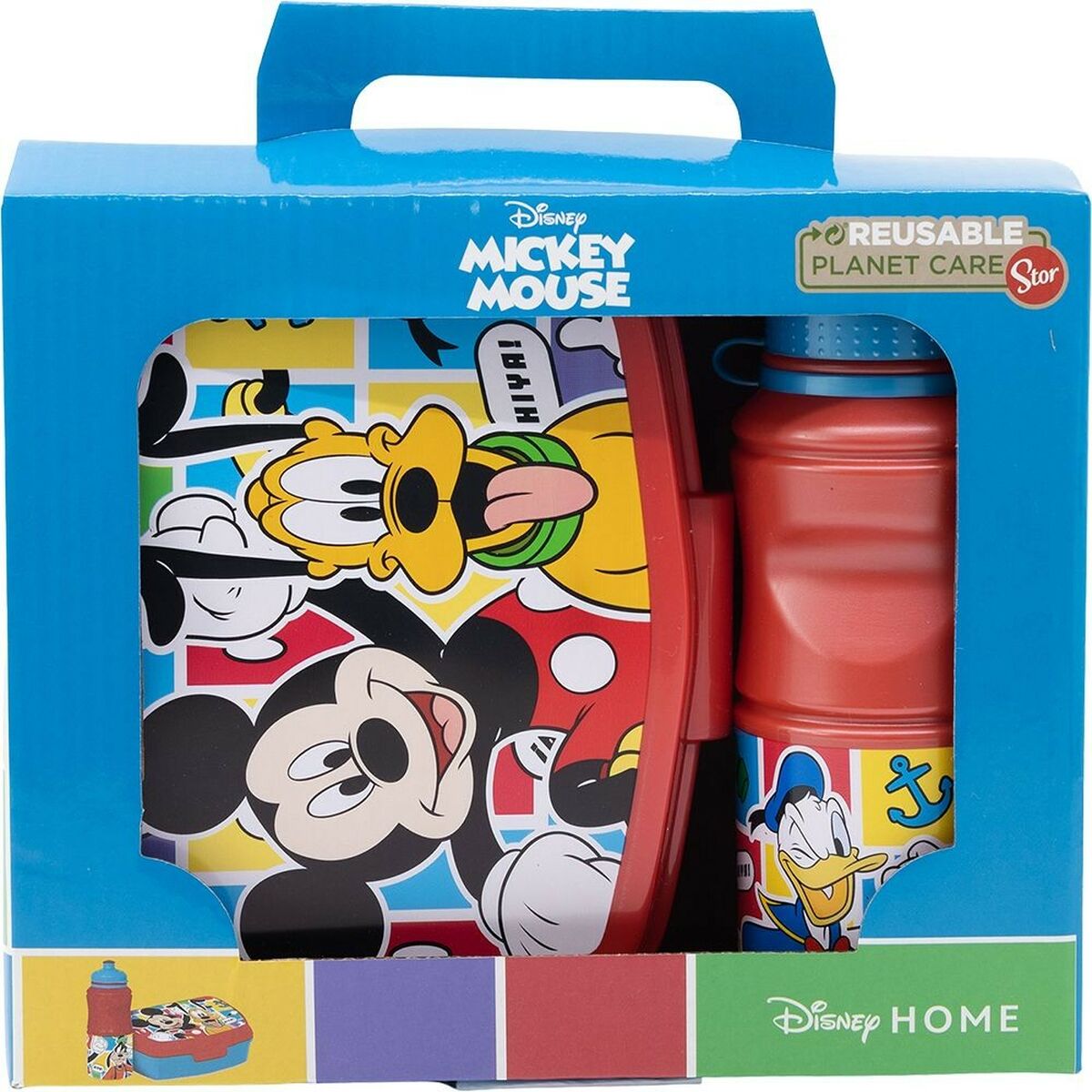 Skål med vattenflaska Mickey Mouse CZ11277 380 ml 17 cm Plast - 3