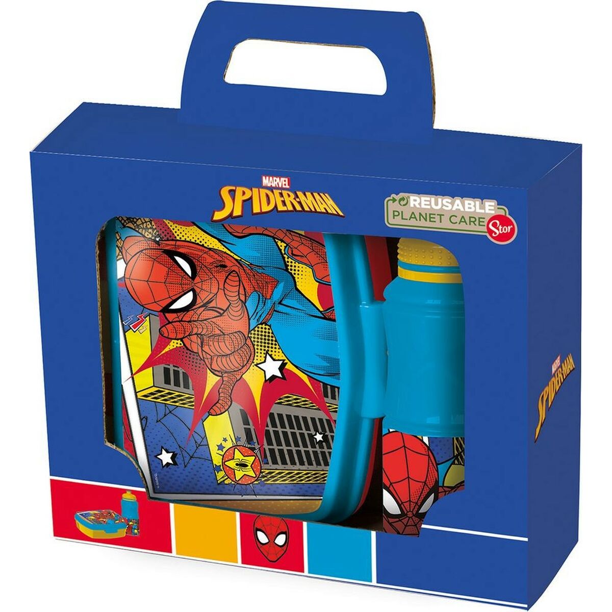 Skål med vattenflaska Spider-Man CZ11279 380 ml 17 cm Plast - 2