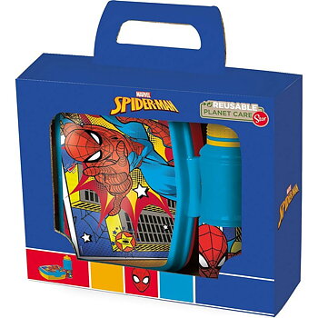 Skål med vattenflaska Spider-Man CZ11279 380 ml 17 cm Plast