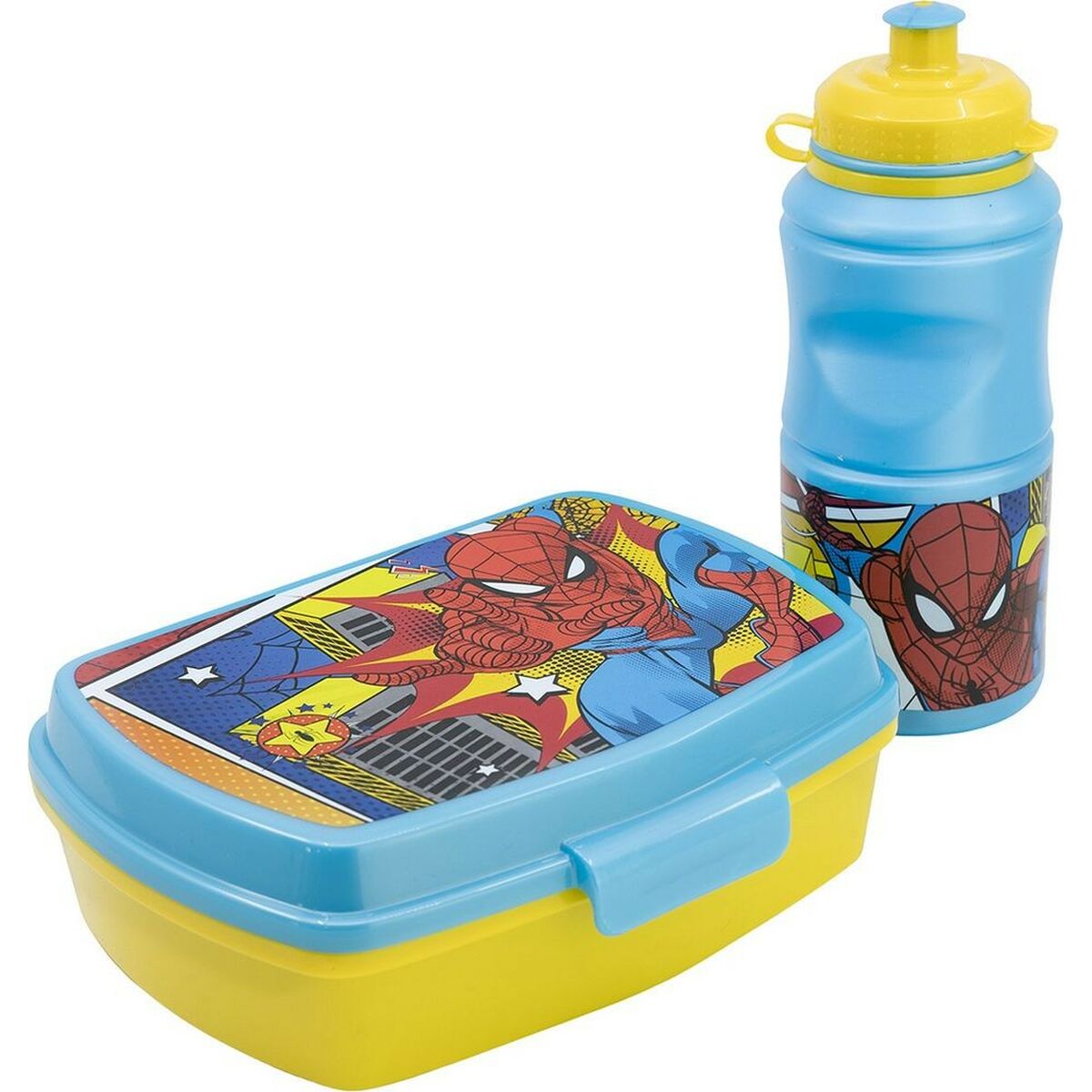 Skål med vattenflaska Spider-Man CZ11279 380 ml 17 cm Plast