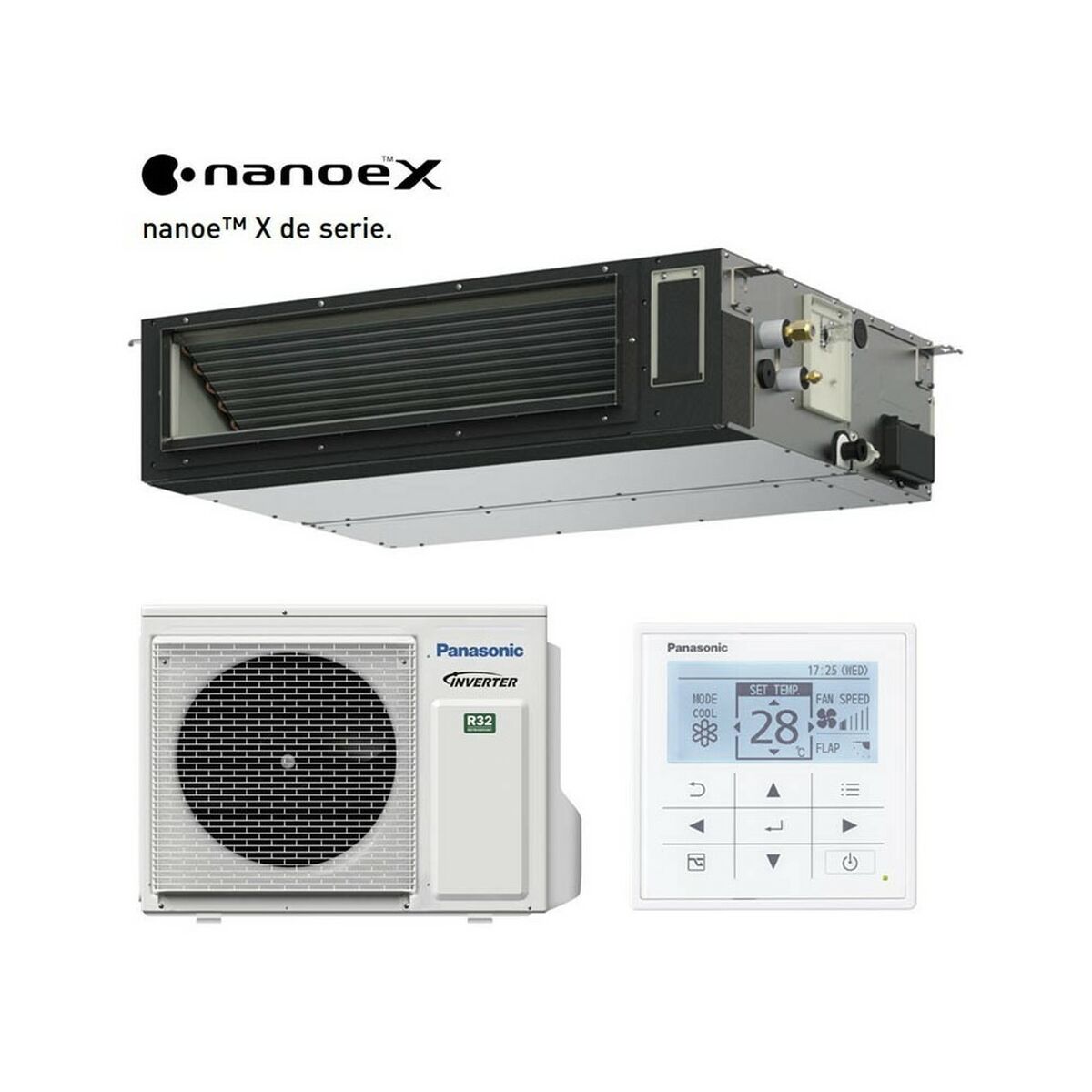 Luftkonditionering för kanalanslutning Panasonic Corp. KIT60PF3Z25 R32 4900 fg/h A++/A++