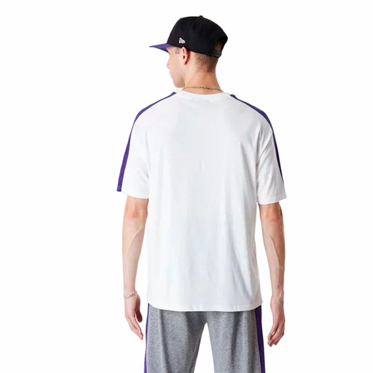 T-shirt med kortärm Herr New Era NBA Colour Block LA Lakers Vit - 2