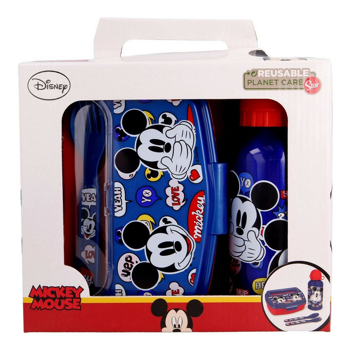 Matset för barn Mickey Mouse Happy smiles 21 x 18 x 7 cm Röd Blå - 2