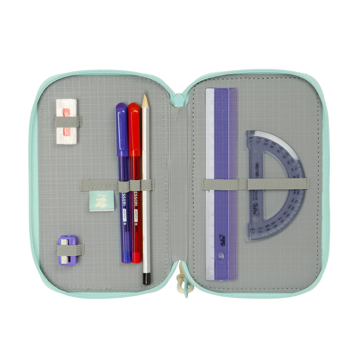 Pennfodral med tillbehör Disney Blå 12,5 x 19,5 x 5,5 cm 37 Delar - 3