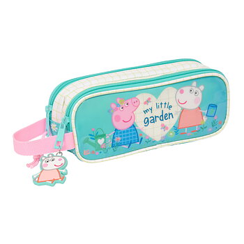 Dubbel bär-allt Peppa Pig Pretty flowers Gul Mint 21 x 8 x 6 cm