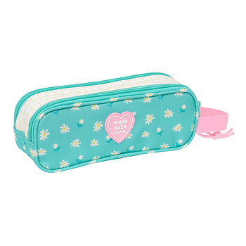 Dubbel bär-allt Peppa Pig Pretty flowers Gul Mint 21 x 8 x 6 cm
