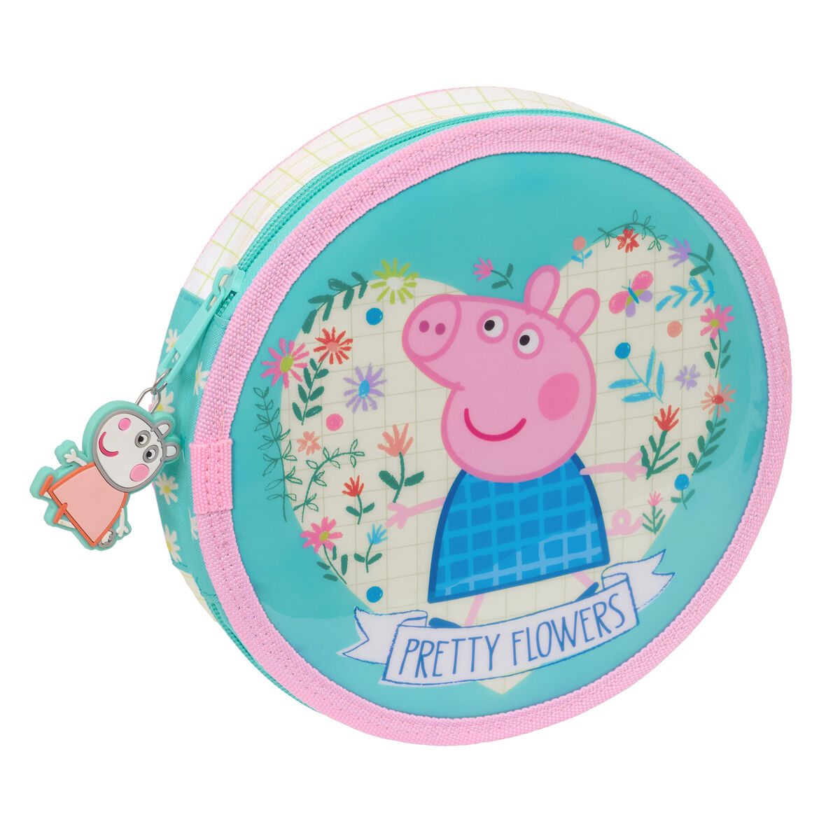Pennfodral med tillbehör Peppa Pig Pretty flowers Gul Mint 18 Delar