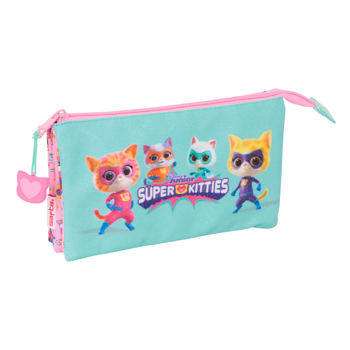 Bag SuperKitties Rosa Turkos 22 x 12 x 3 cm