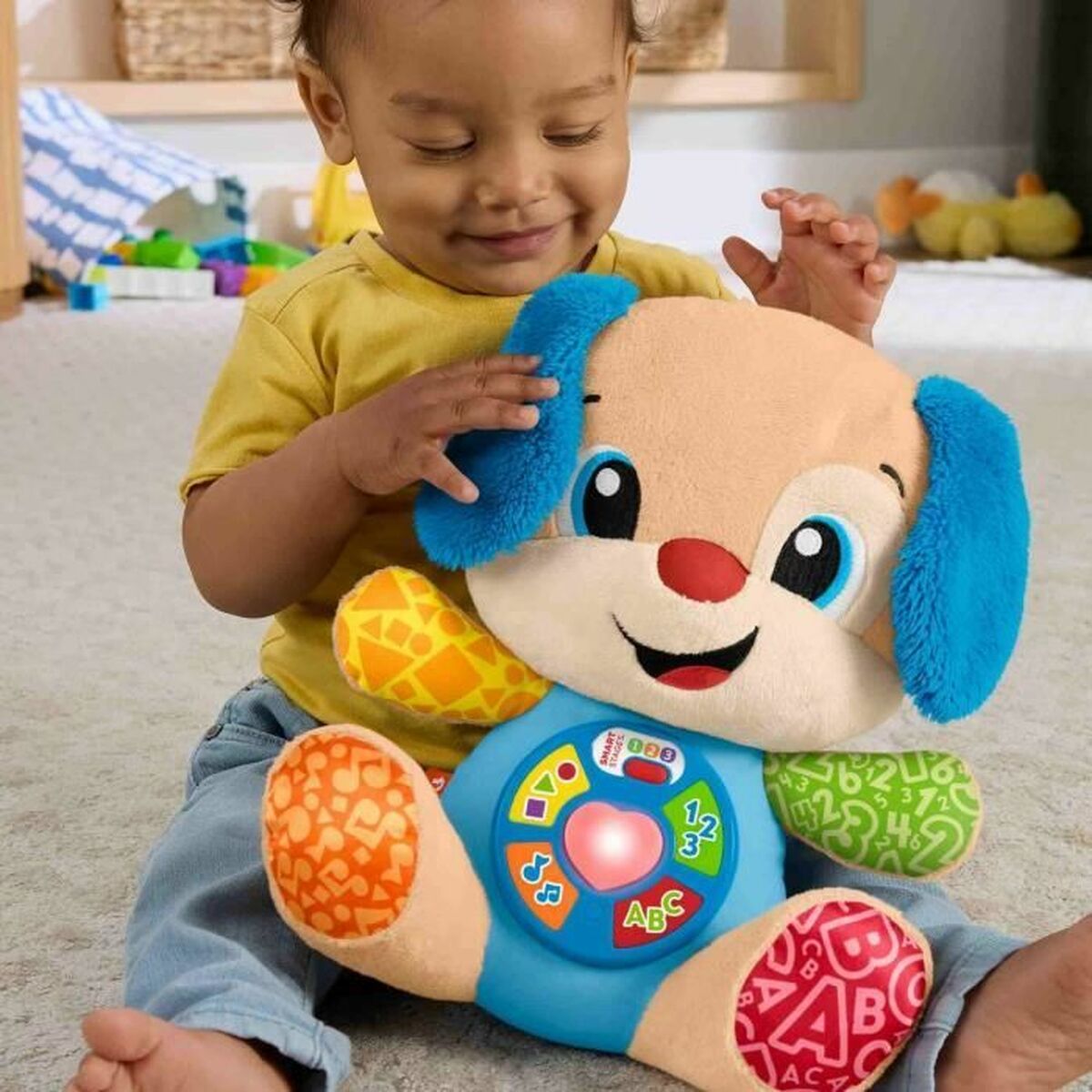 Mjukisleksak Fisher-Price Laugh and Learn Puppy Progressive Awakening Musical Plush JFD20 Brun Plysch Musik Hund - 3