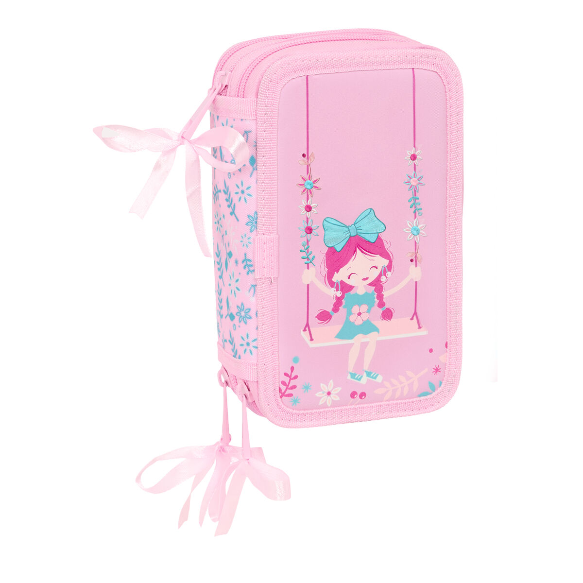 Pennfodral med tillbehör Glow Lab Swing Multicolour 12,5 x 19,5 x 5,5 cm 37 Delar