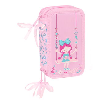 Pennfodral med tillbehör Glow Lab Swing Multicolour 12,5 x 19,5 x 5,5 cm 37 Delar