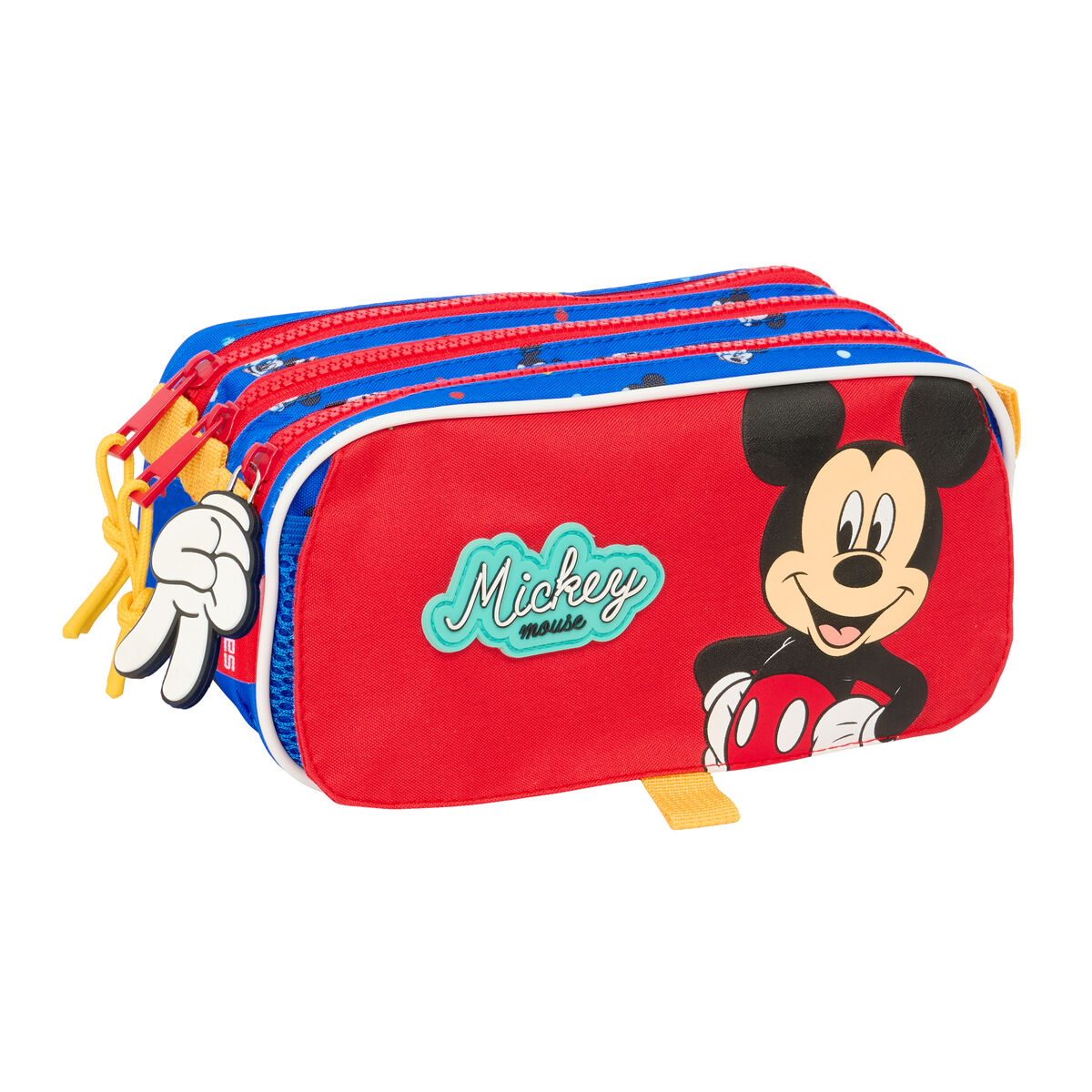 Tredubbel Carry-all Mickey Mouse Clubhouse Good day Blå 21,5 x 10 x 8 cm