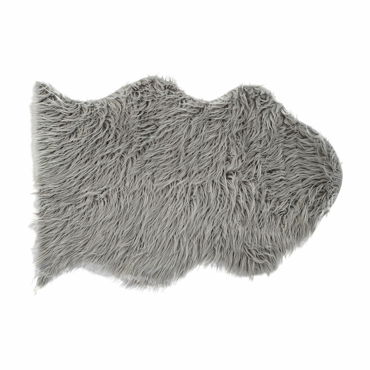 Matta DKD Home Decor Grå Med hår 60 x 90 x 2 cm