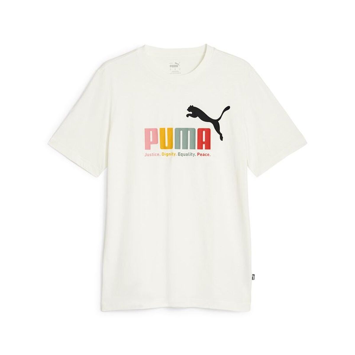 T-shirt med kortärm Herr Puma Ess+ Vit Naturell