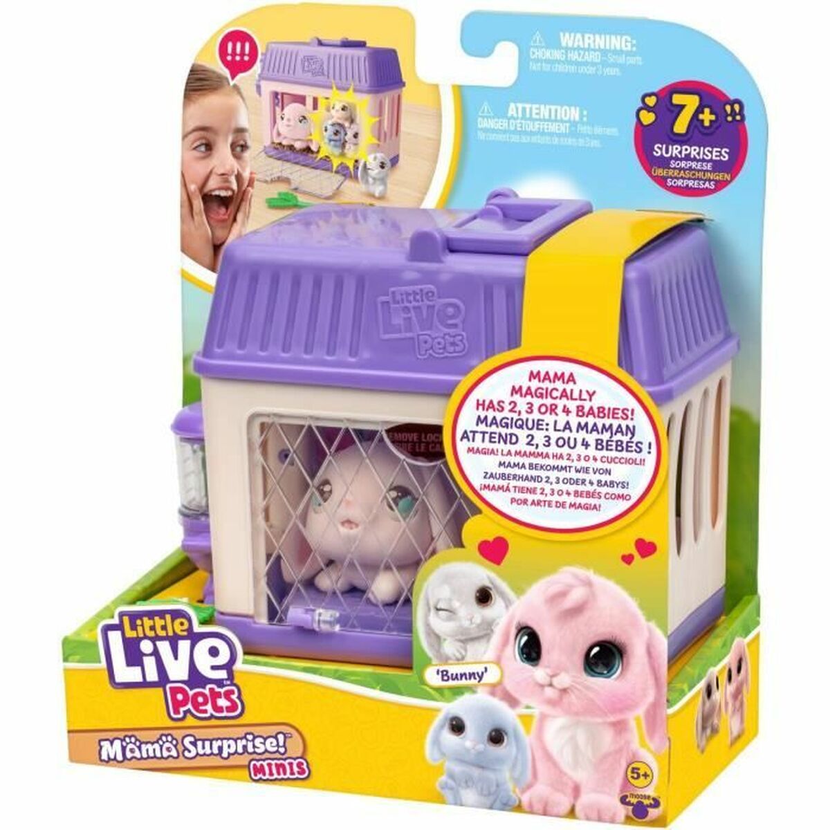 Mjukisleksak Little Live Pets Mama Surprise Rabbits Rosa Rose Plysch Kanin - 2