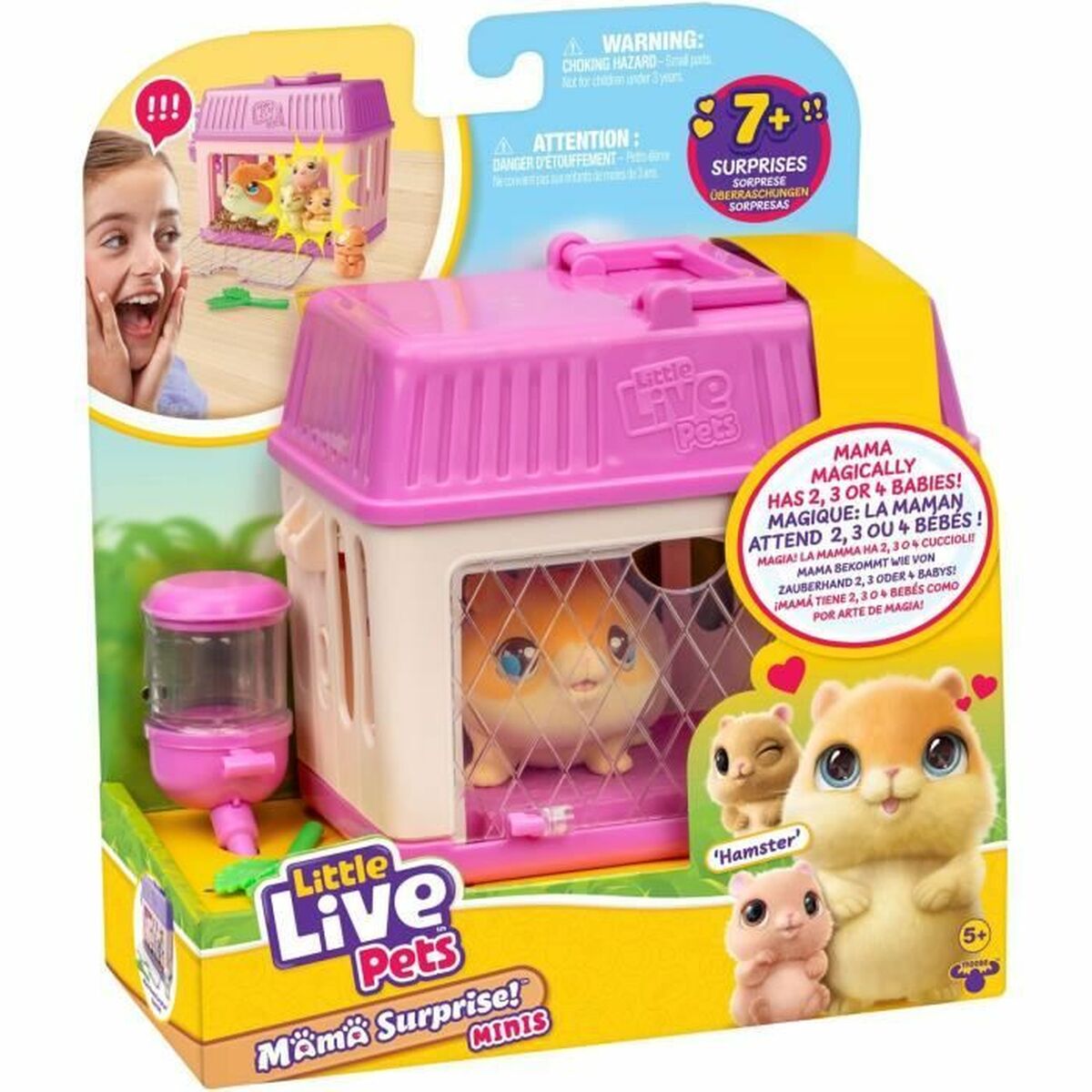 Mjukisleksak Little Live Pets Mama Surprise Hamsters Orange Plysch Hamster