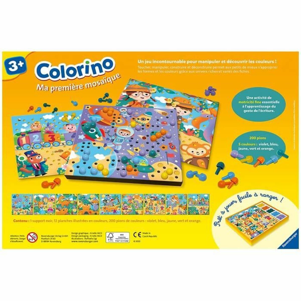 Sällskapsspel Ravensburger Colorino My first mosaic (FR) (Franska) - 2