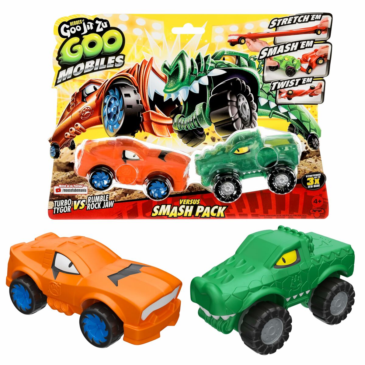 Actionfigurer Moose Toys TURBO TYGER VS RUMBLER JAW