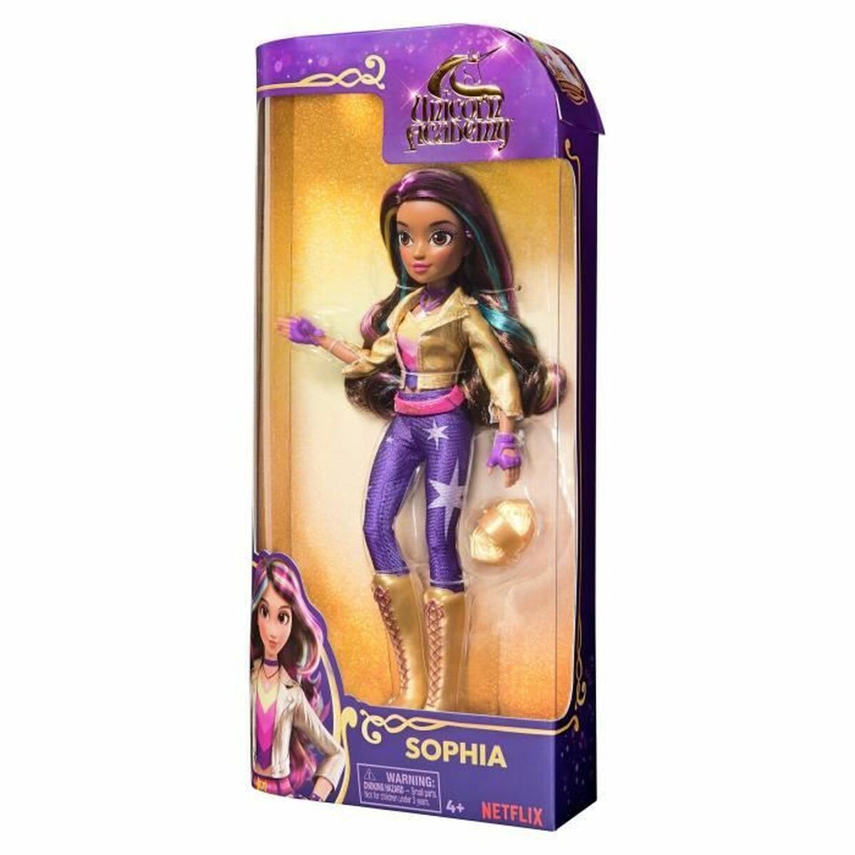 Docka Spin Master Sophia Academia Unicornio Enhörning 9 Delar - 2
