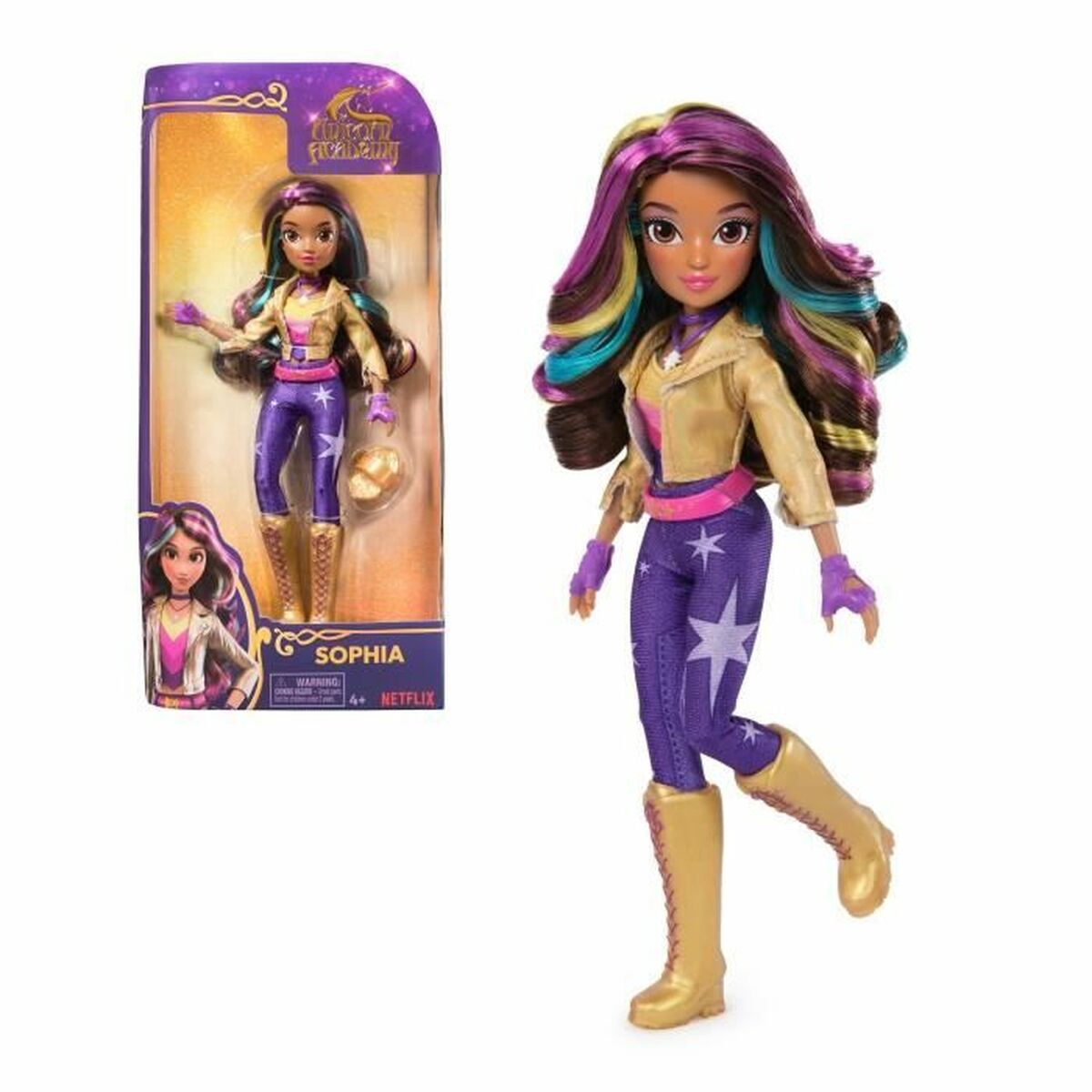 Docka Spin Master Sophia Academia Unicornio Enhörning 9 Delar