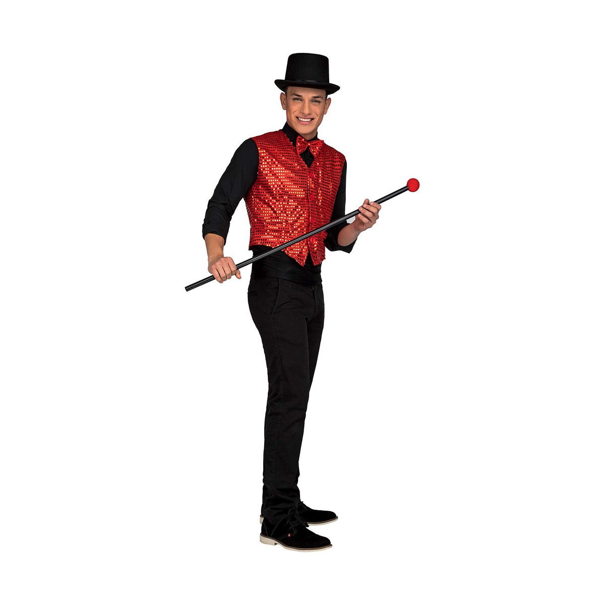 Maskeraddräkt vuxna My Other Me Showman Röd Väst M/L
