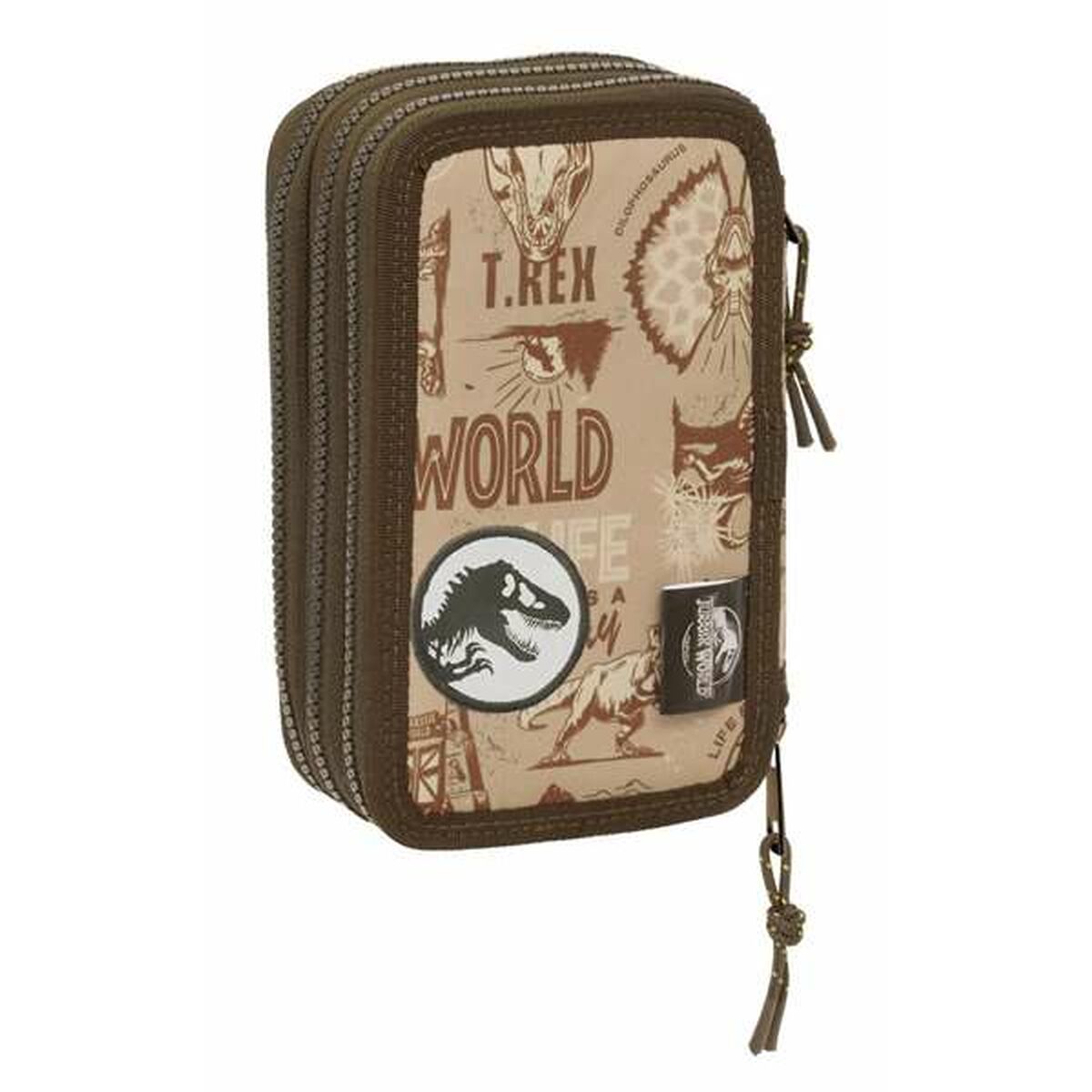 Trippel pennfodral Jurassic World 12,5 x 19,5 x 5,5 cm 37 Delar - 2