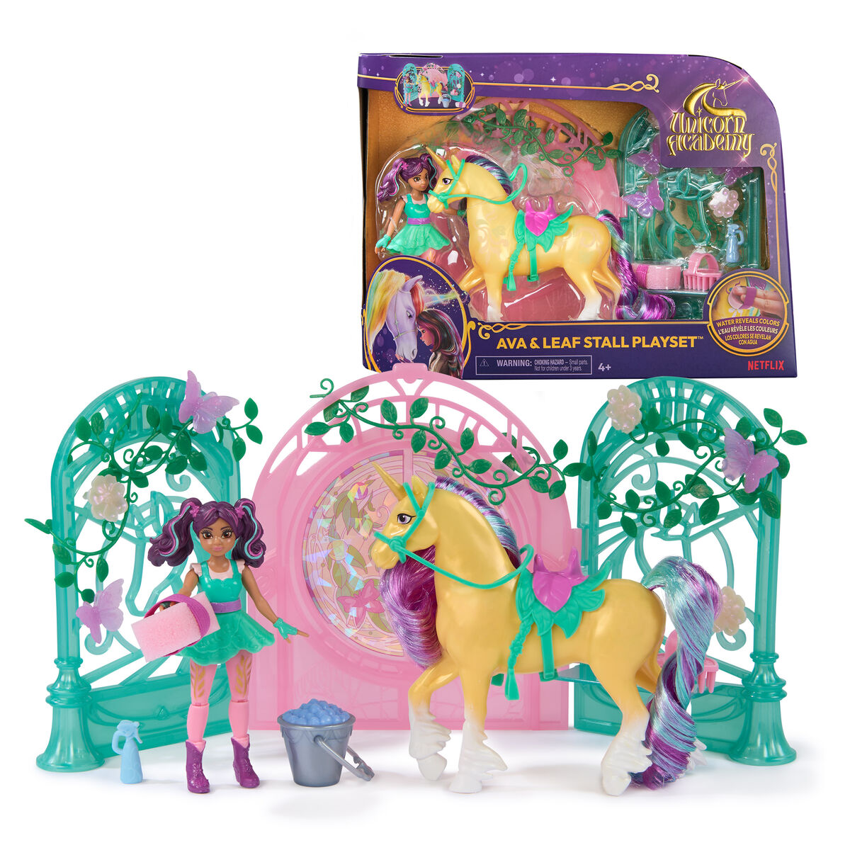 Mjukisleksak Spin Master Mini Muñeca Ava y Leaf Color Reveal Unicorn Academy Multicolour Plast Enhörning - 2