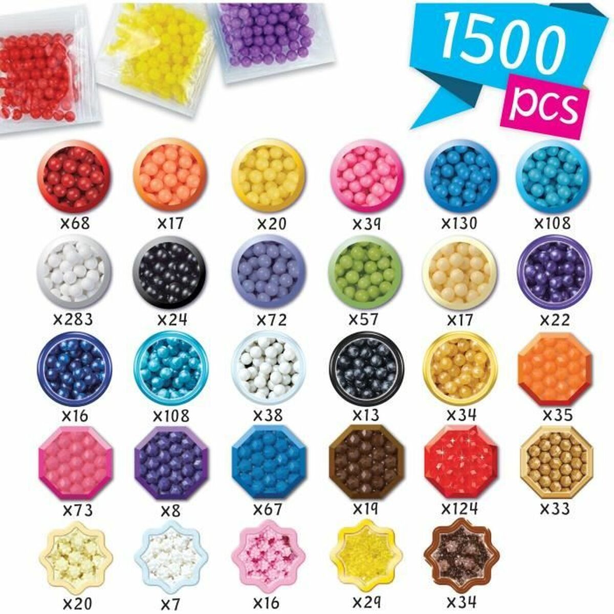 Mosaik Aquabeads Multicolour (1 Delar) - 2