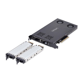 Adapter till hårddisk Startech 2M2-REMOVABLE-PCIE Svart