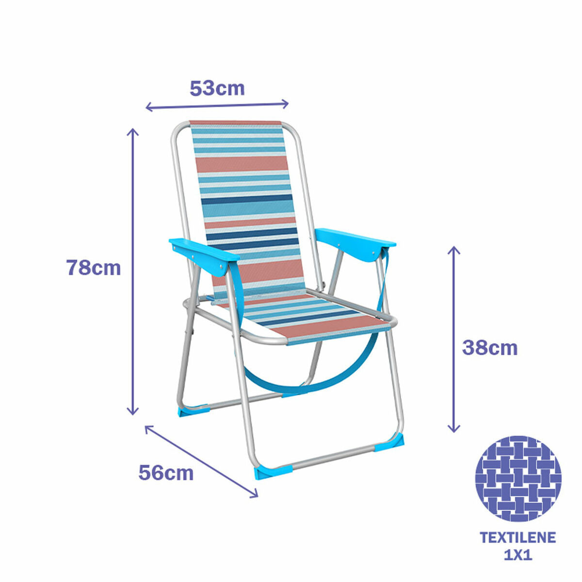 Hopfällbar Stol Marbueno Multicolour 53 x 78 x 56 cm - 2
