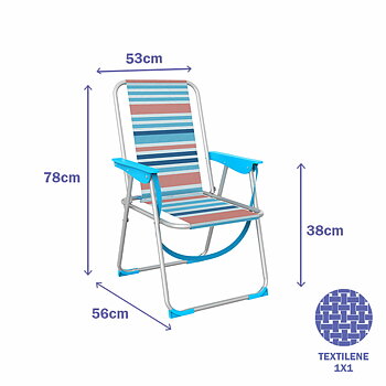 Hopfällbar Stol Marbueno Multicolour 53 x 78 x 56 cm