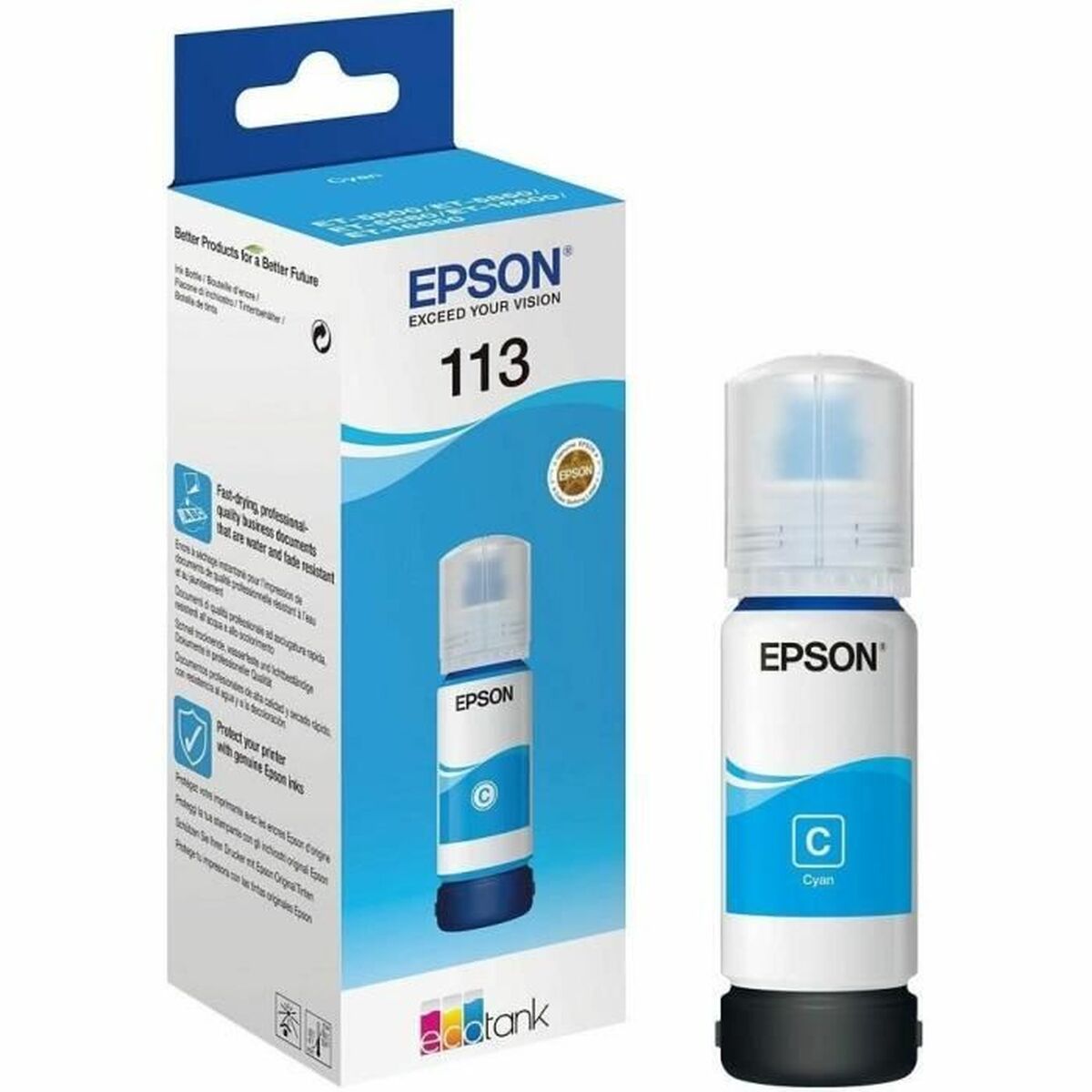 Påfyllningsbläck Epson 113 Turkos 70 ml