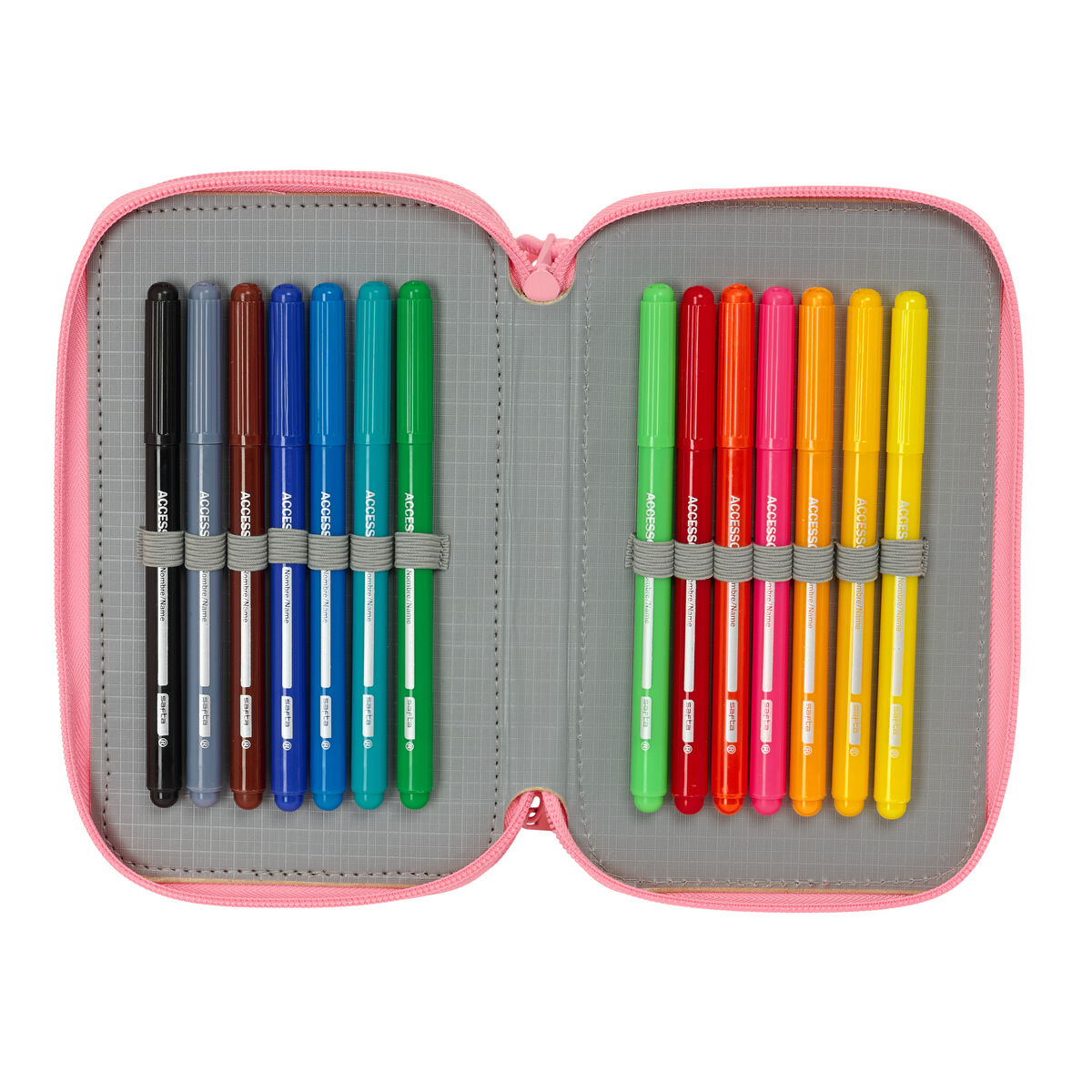 Pennfodral med tillbehör Moos Passion Multicolour 12,5 x 19,5 x 5,5 cm 37 Delar - 3