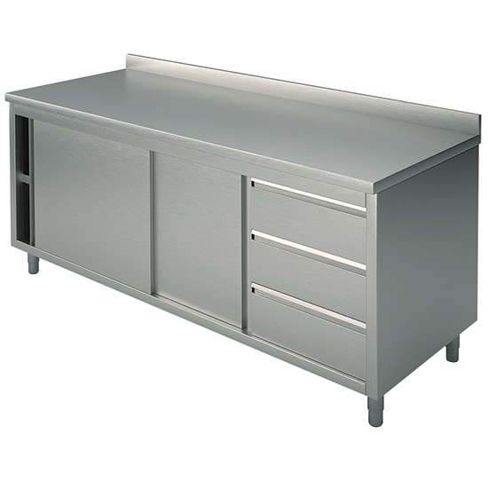 Arbetsskåp, med hurts på höger sida, stående, 1200x600 mm