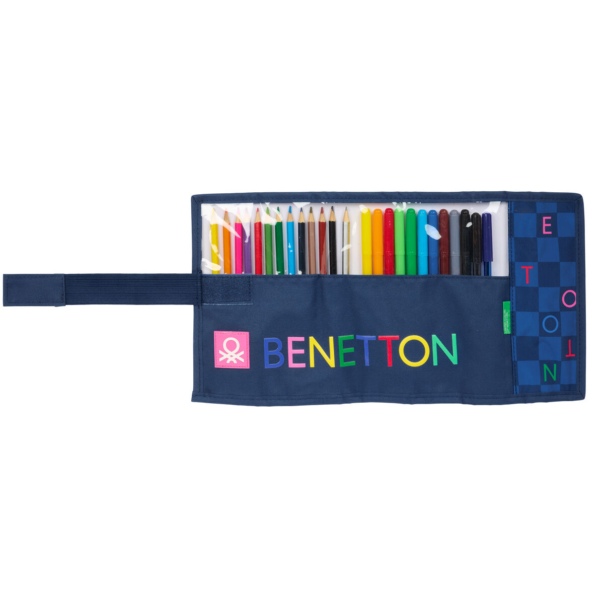 Bag Benetton Damero Marinblå 7 x 20 x 7 cm 27 Delar - 3