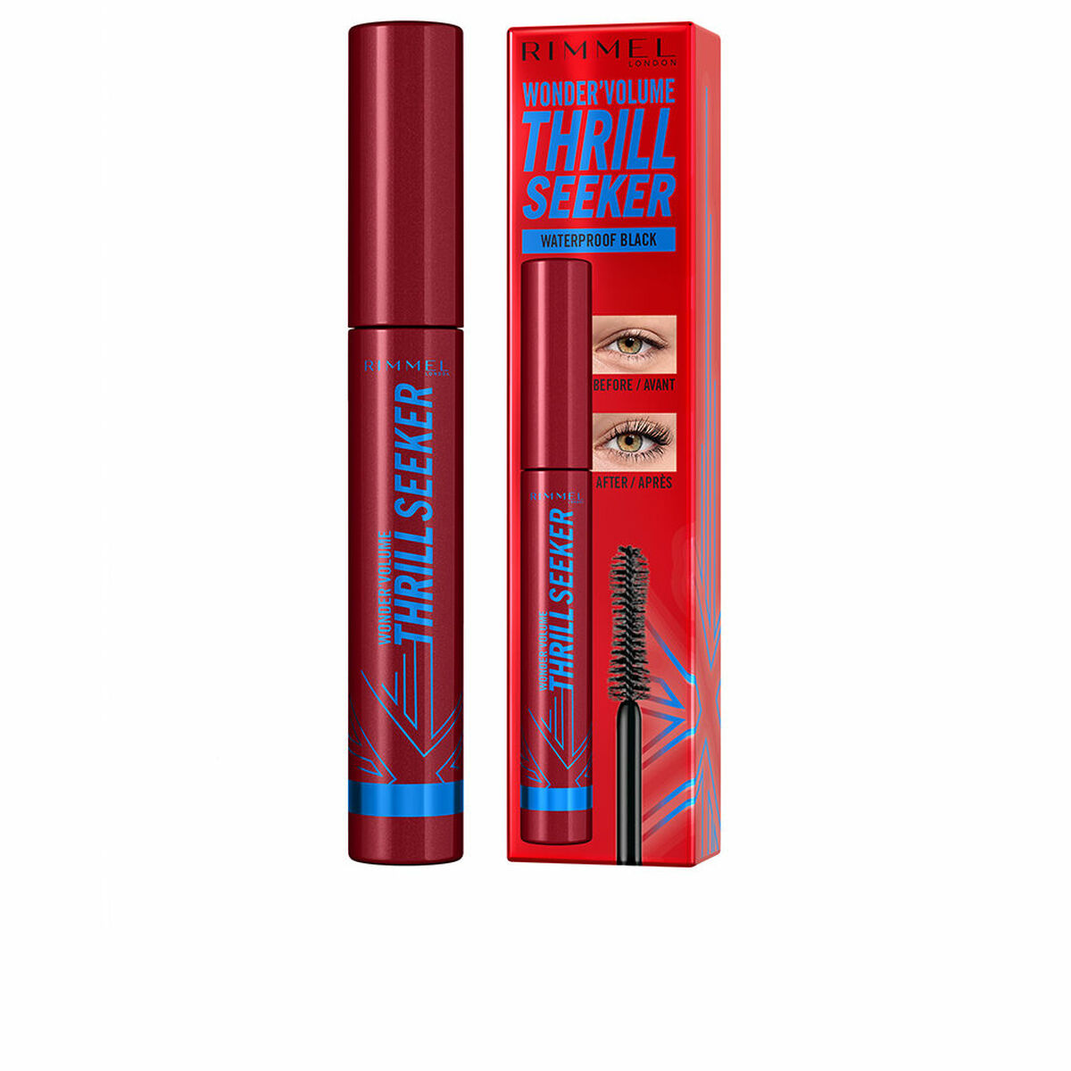 Volymgivande maskara Rimmel London Wonder' Volume Thrill Seeker	 Svart 8 ml