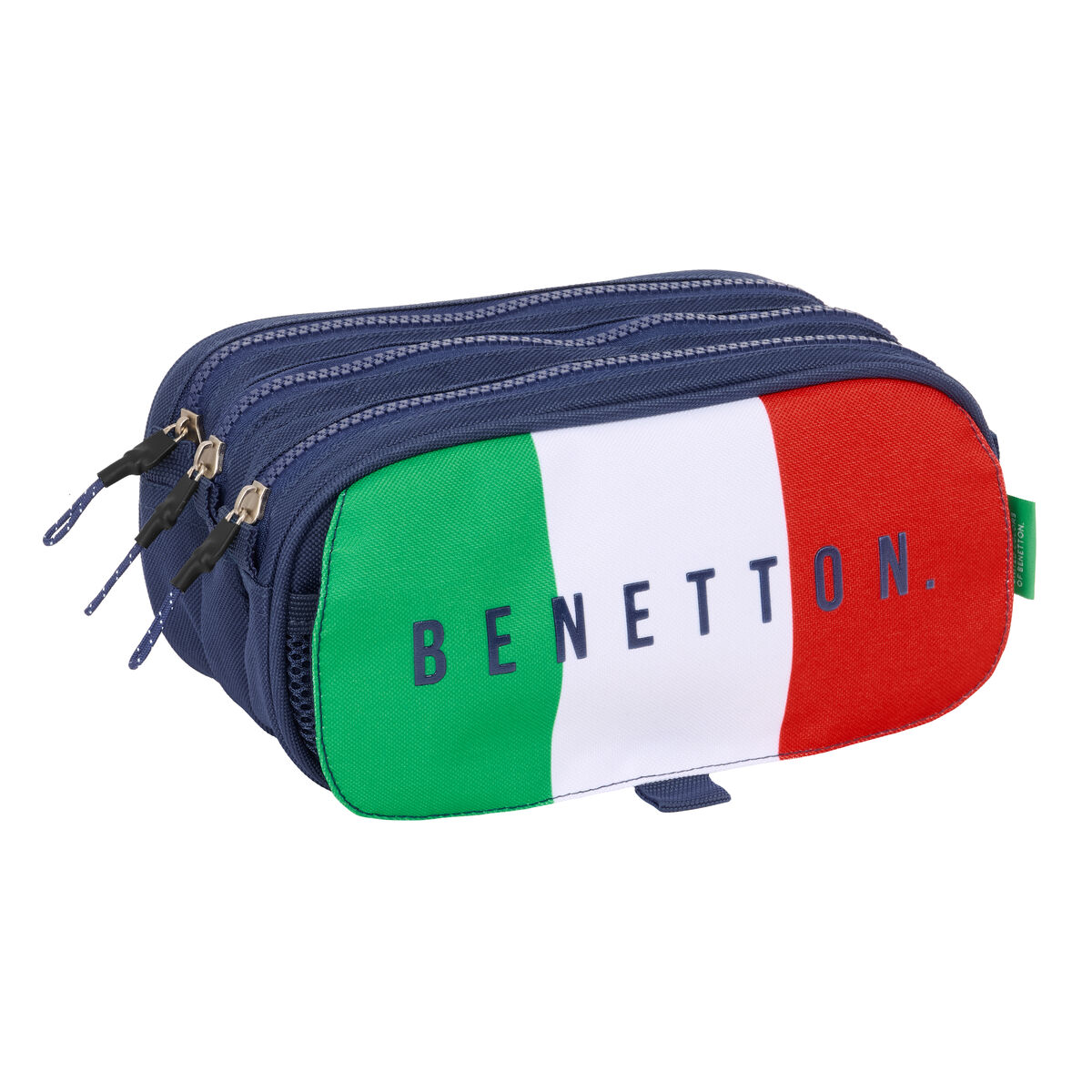 Tredubbel Carry-all Benetton Flag Marinblå 21,5 x 10 x 8 cm