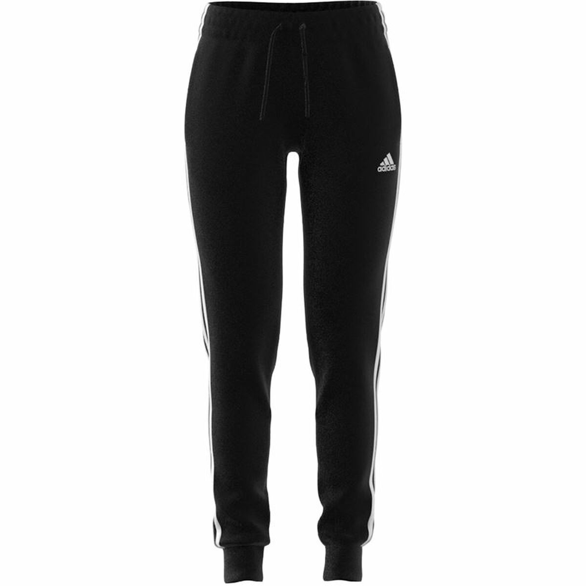 Långa träningsbyxor Adidas 3S Fl C Pt Svart Kvinna