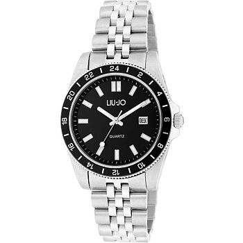Herrklocka LIU JO TLJ1748 Svart Silvrig (Ø 40 mm)