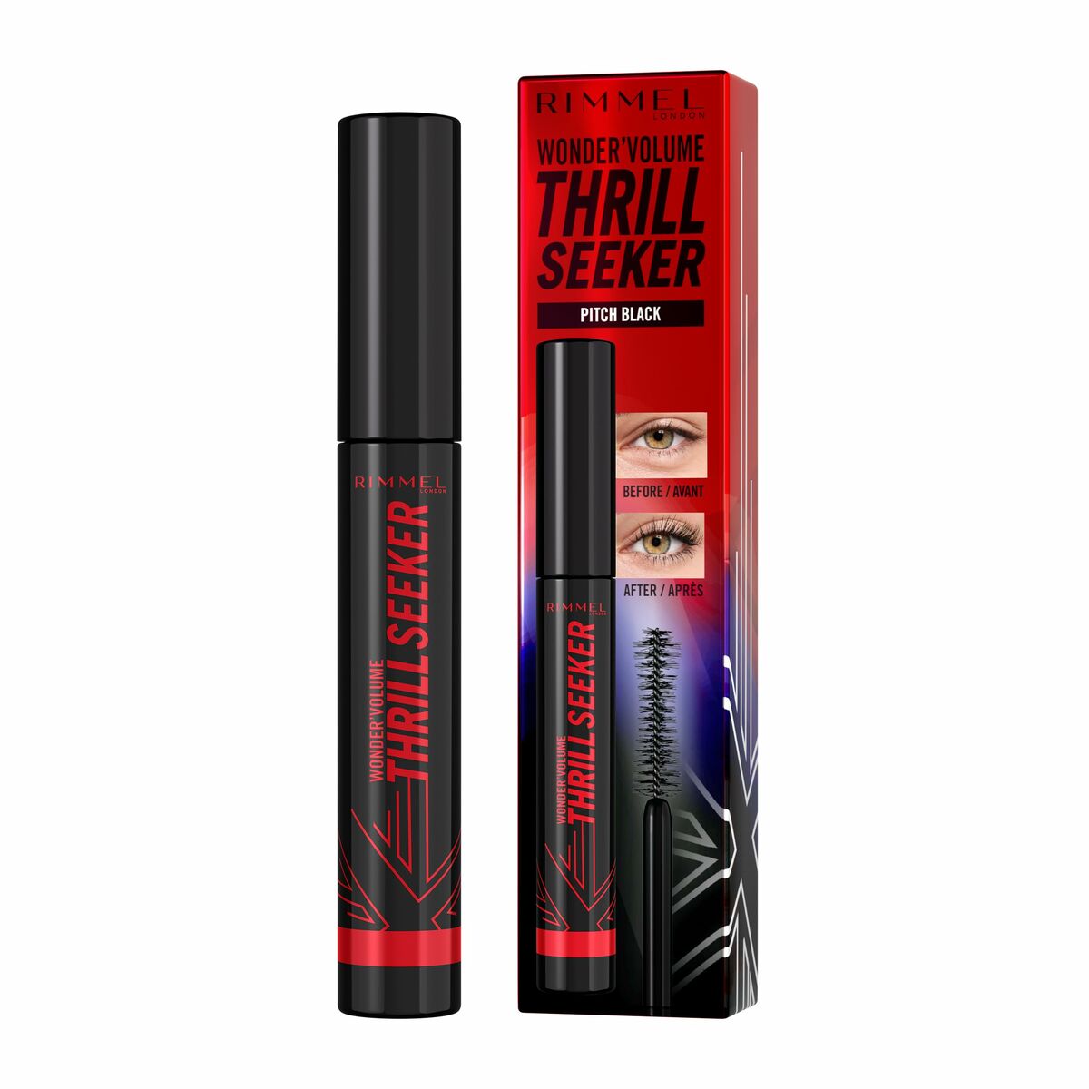 Maskara Rimmel London Volume Thrill Seeker Nº 004 Pitch Black Nº 004-Pitch Black 8 ml